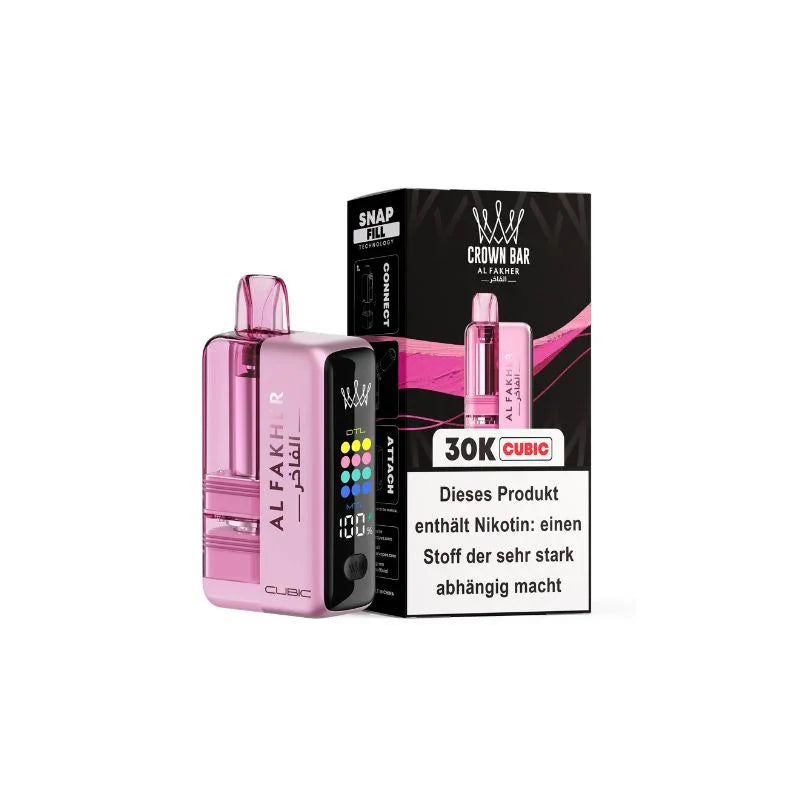 Al Fakher 30k Cubic Vape Kit Cherry Pink Flavour