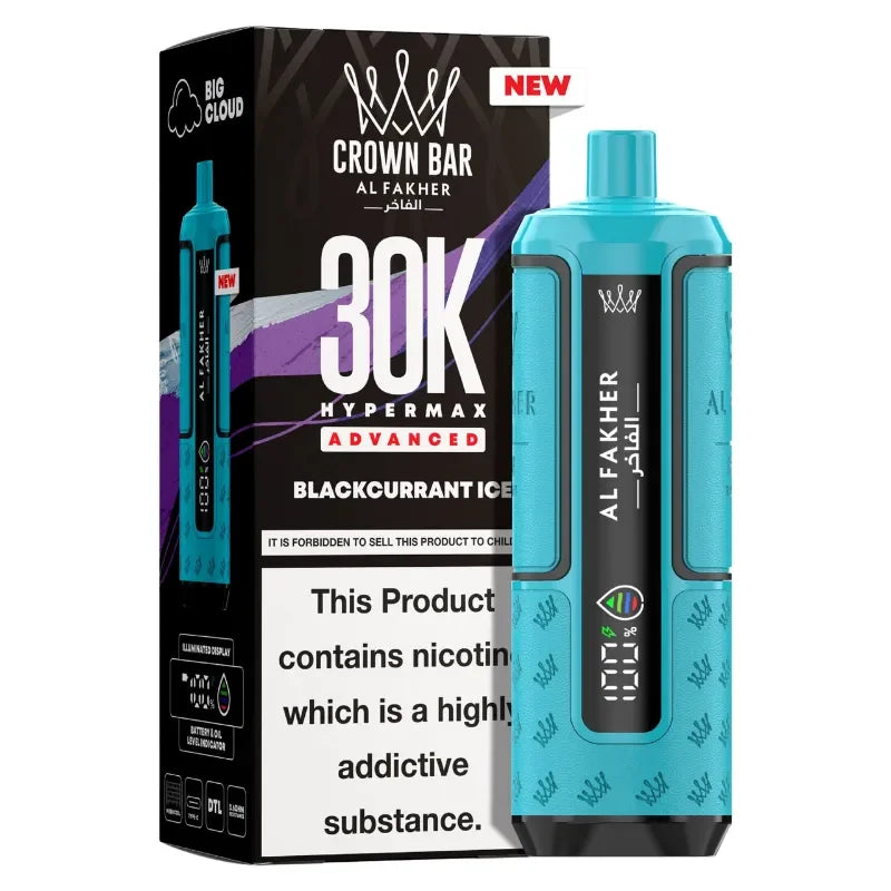 AL Fakher 30k Hypermax Vape Kit Blackcurrant Ice Flavour