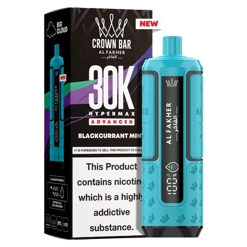 AL Fakher 30k Hypermax Vape Kit Blackcurrant Mint Flavour