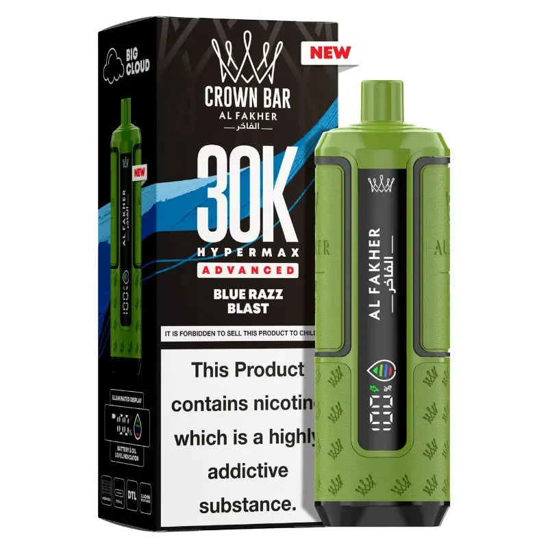 AL Fakher 30k Hypermax Vape Kit Blue Razz Blast Flavour