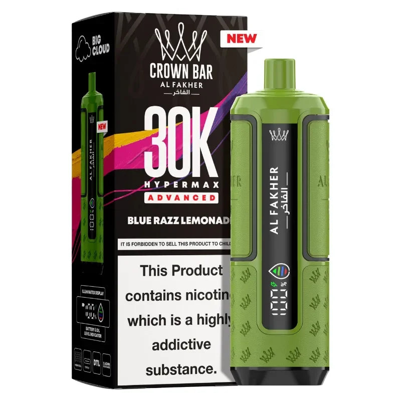 AL Fakher 30k Hypermax Vape Kit Blue Razz Lemonade Flavour