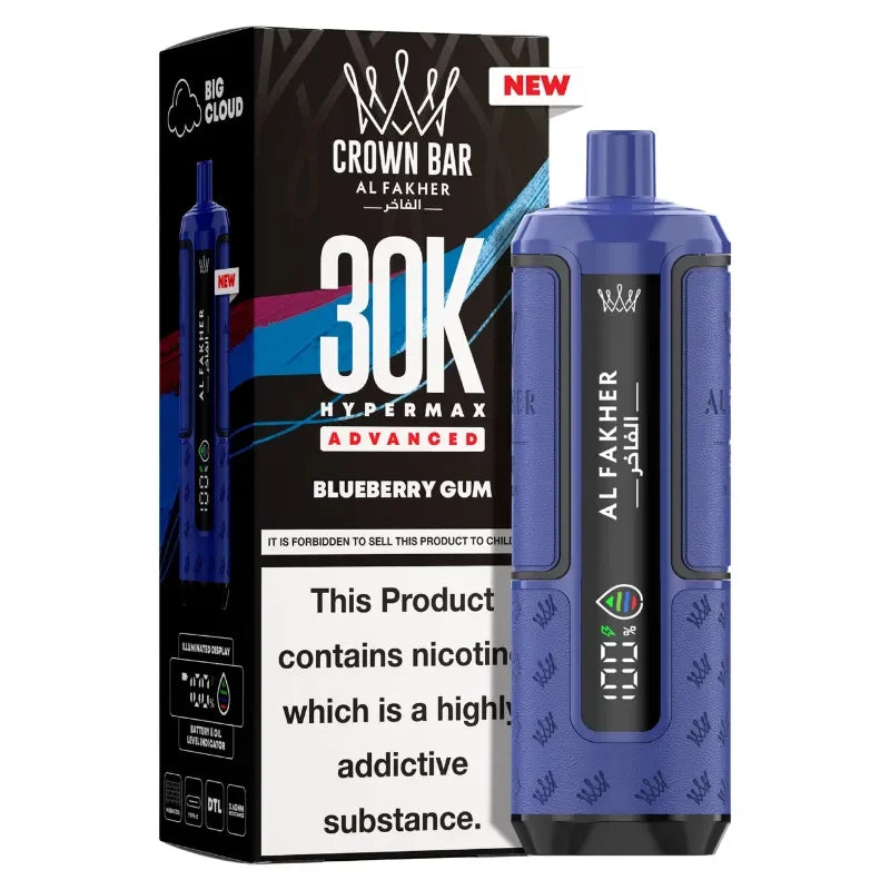 AL Fakher 30k Hypermax Vape Kit Blueberry Gum Flavour