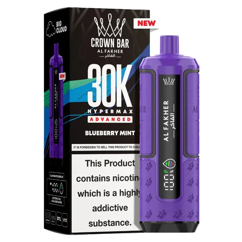AL Fakher 30k Hypermax Vape Kit Blueberry Mint Flavour