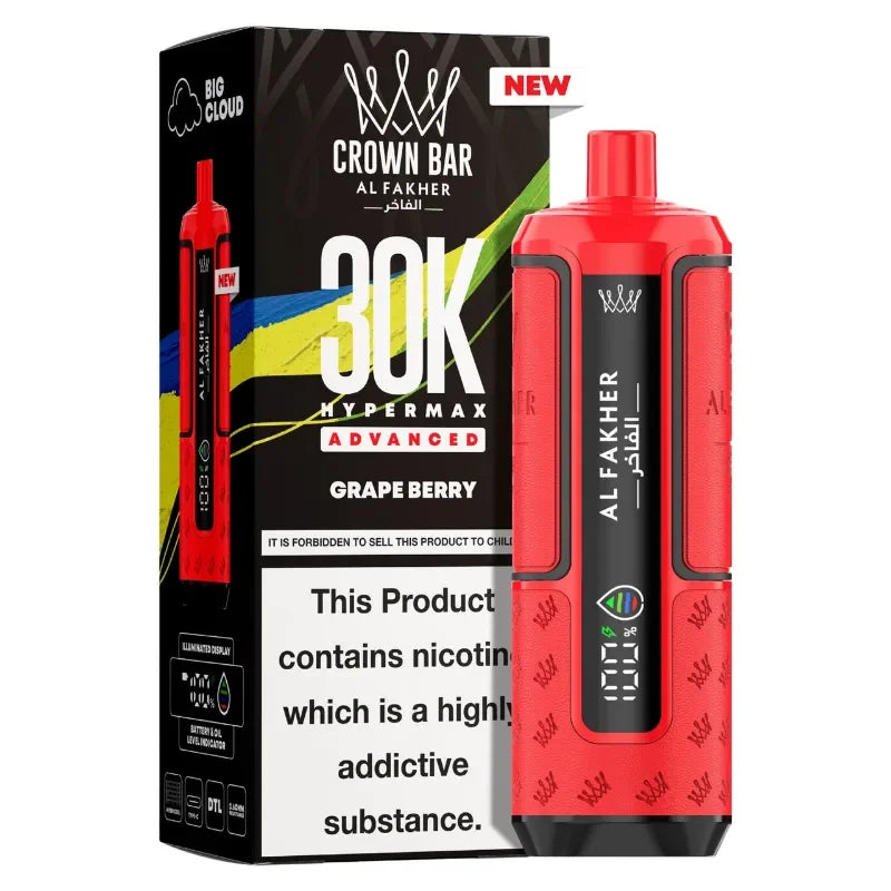 AL Fakher 30k Hypermax Vape Kit Grape Berry Flavour