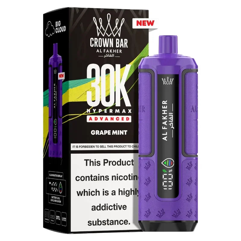 AL Fakher 30k Hypermax Vape Kit Grape Mint Flavour