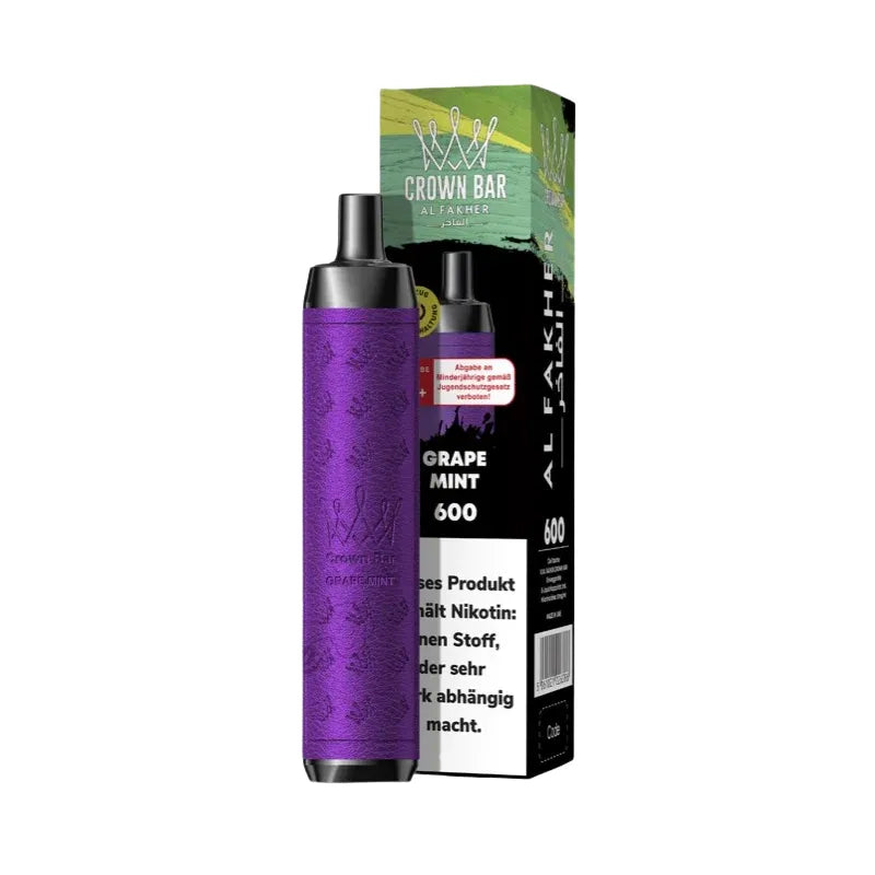 Al Fakher Crown Bar 600 Kit Grape Mint Flavour