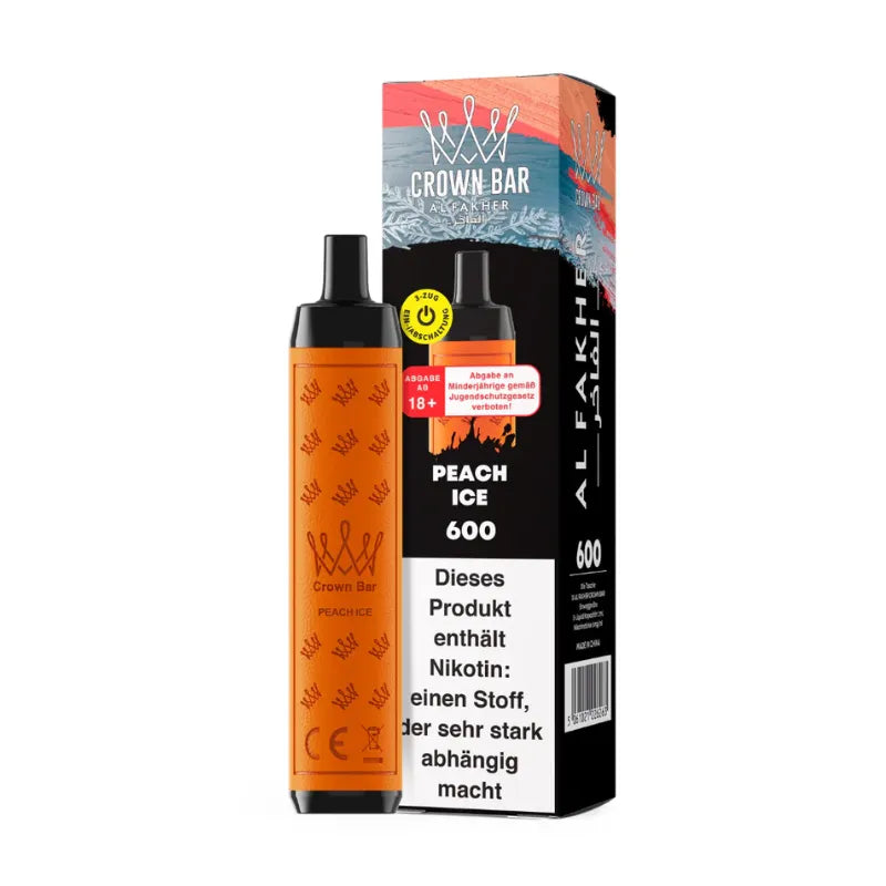 Al Fakher Crown Bar 600 Kit Peach Ice Flavour