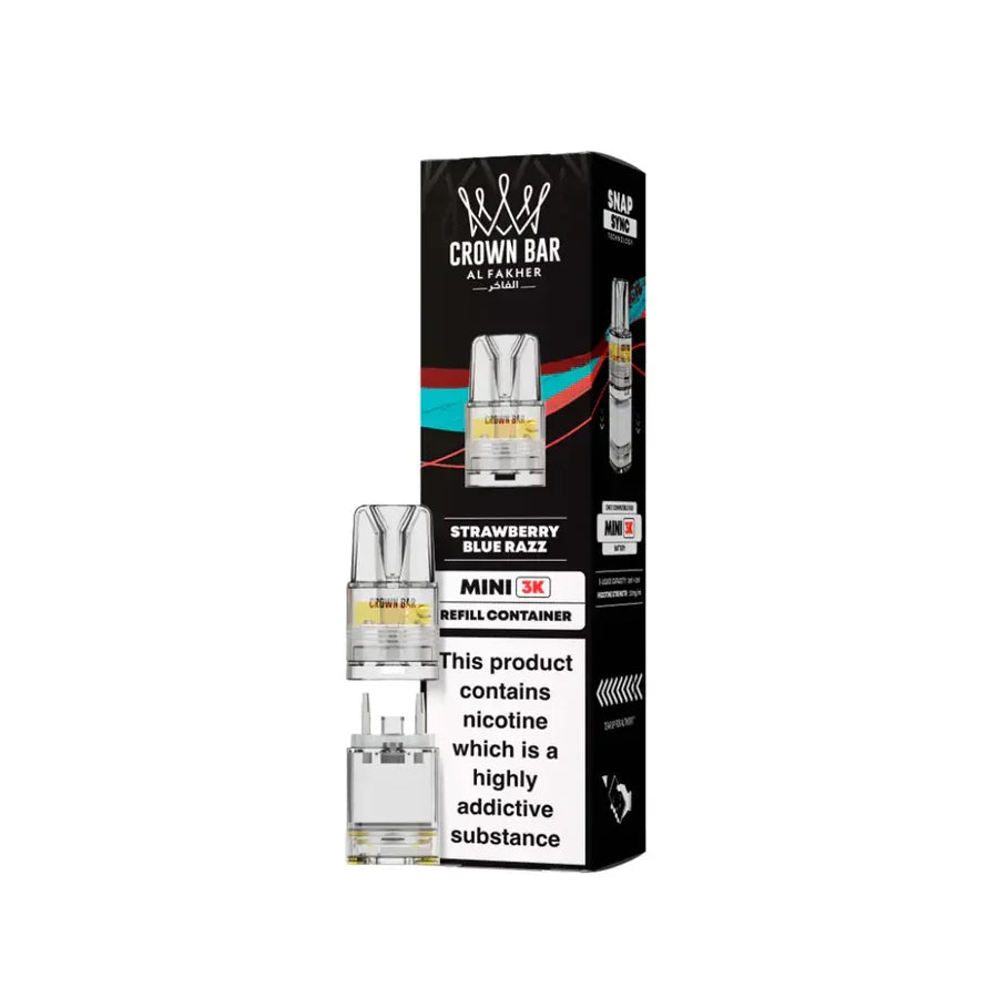 Al Fakher Mini 3000 Pods Strawberry Blue Razz Flavour