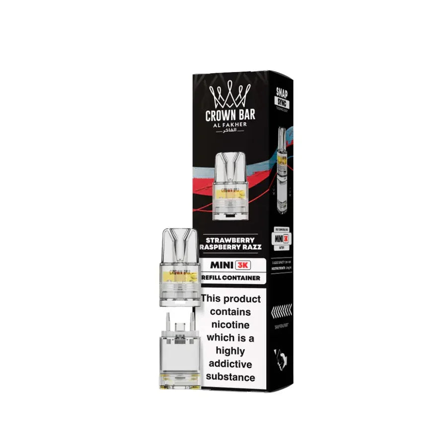 Al Fakher Mini 3000 Pods Strawberry Raspberry Razz Flavour