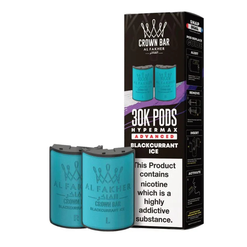 Al Fakher Hypermax 30k Refill Pods Blackcurrant Ice Flavour