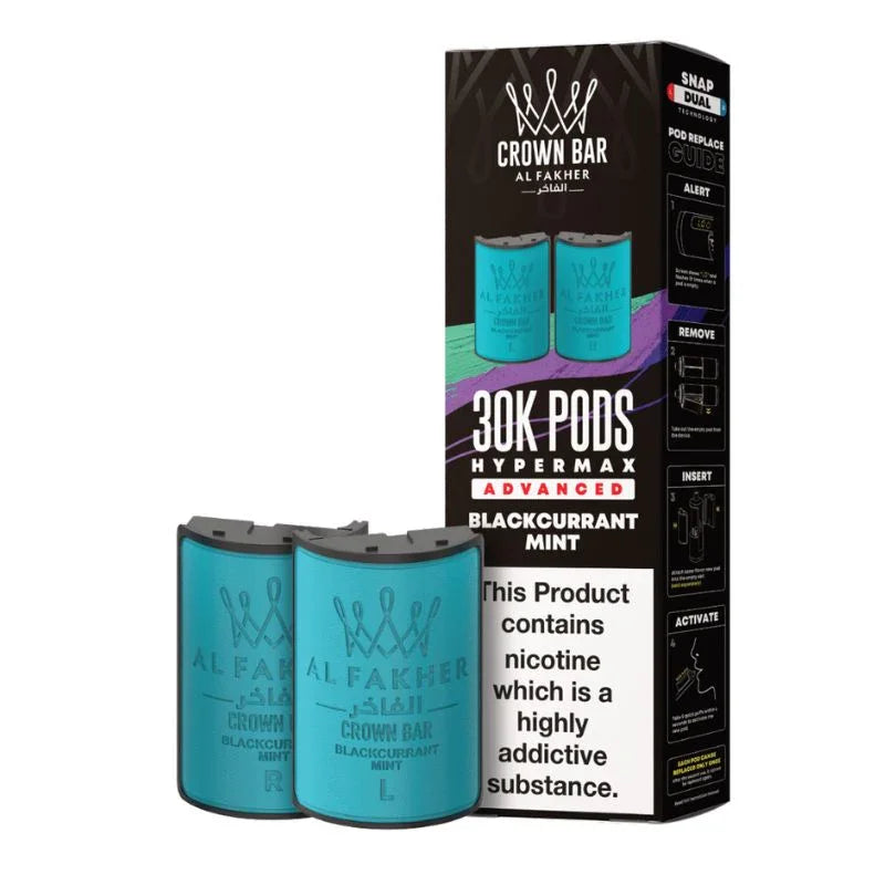 Al Fakher Hypermax 30k Refill Pods Blackcurrant Mint Flavour