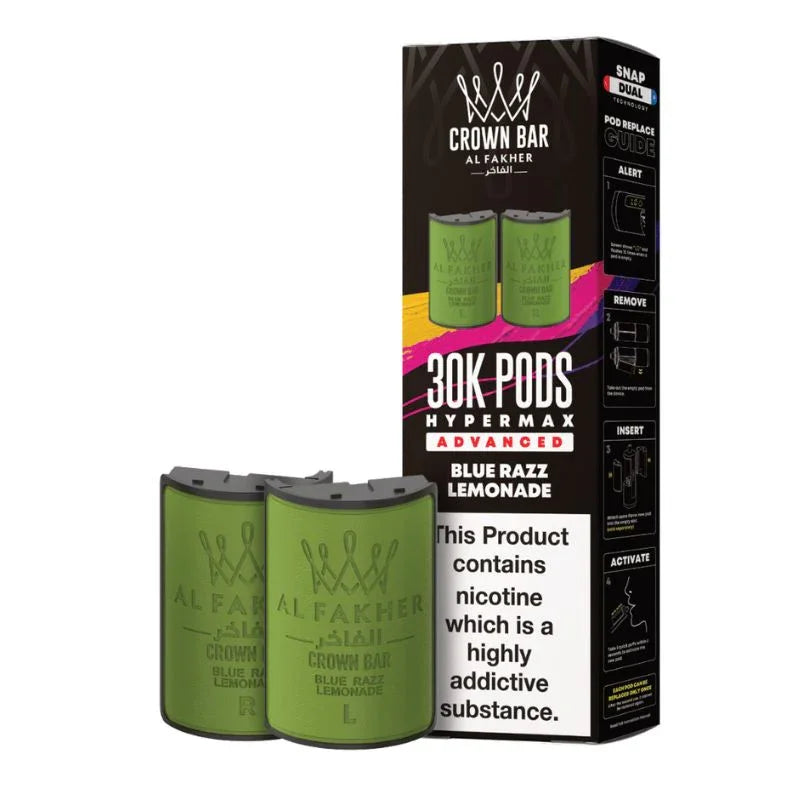 Al Fakher Hypermax 30k Refill Pods Blue Razz Lemonade Flavour