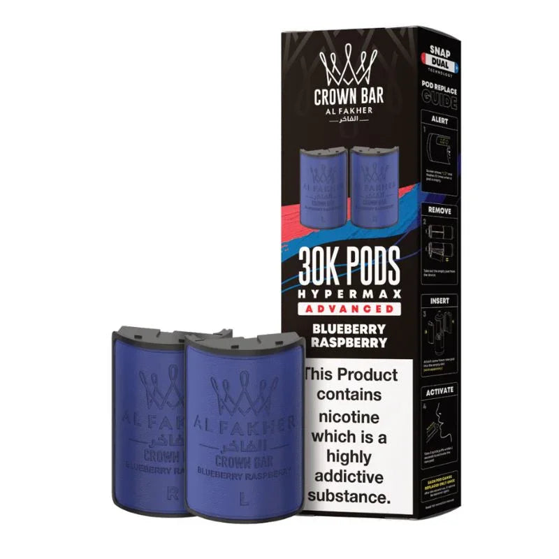 Al Fakher Hypermax 30k Refill Pods Blueberry Raspberry Flavour