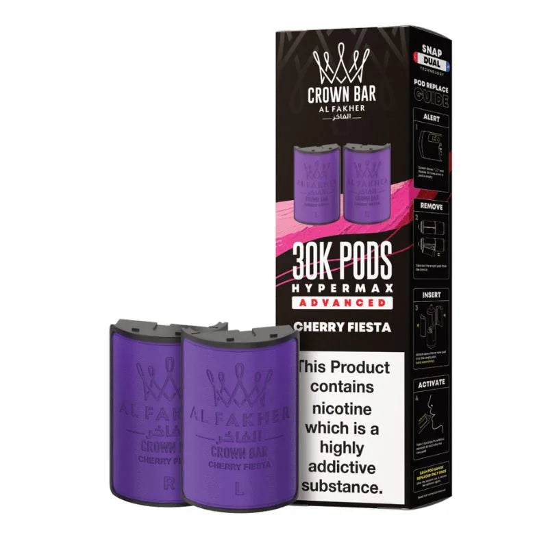 Al Fakher Hypermax 30k Refill Pods Cherry Fiesta Flavour