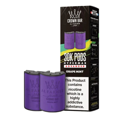 Al Fakher Hypermax 30K Grape Mint refill pod pack