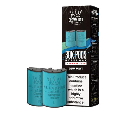 Al Fakher Hypermax 30K Gum Mint refill pod pack