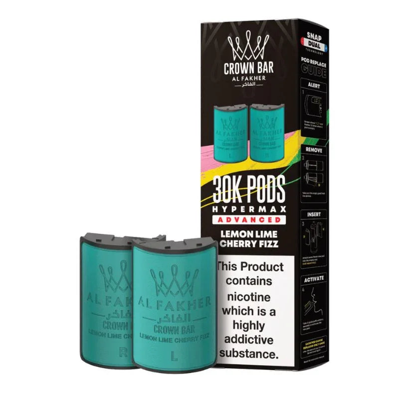 Al Fakher Hypermax 30k Refill Pods Lemon Lime Cherry Fizz Flavour