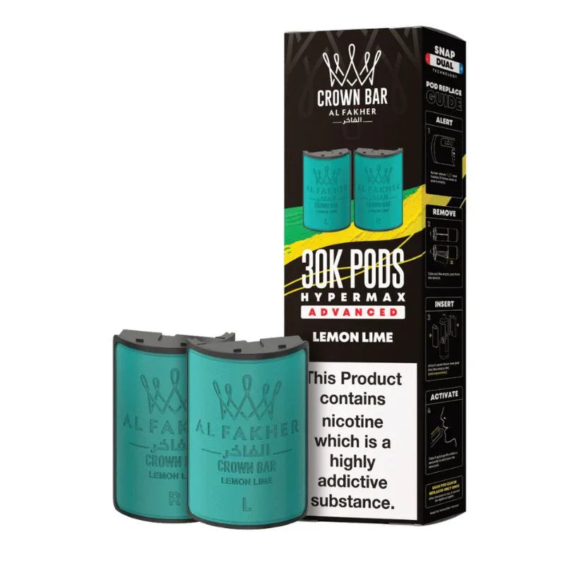 Al Fakher Hypermax 30k Refill Pods Lemon Lime Flavour