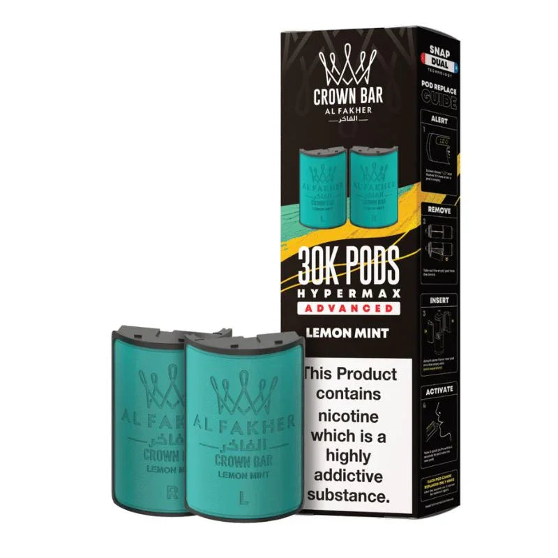 Al Fakher Hypermax 30k Refill Pods Lemon Mint Flavour