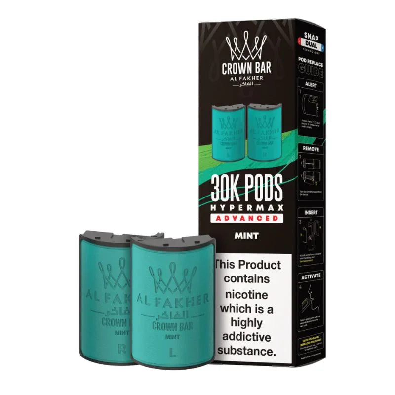 Al Fakher Hypermax 30k Refill Pods Mint Flavour