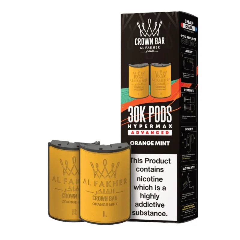 Al Fakher Hypermax 30k Refill Pods Orange Mint Flavour