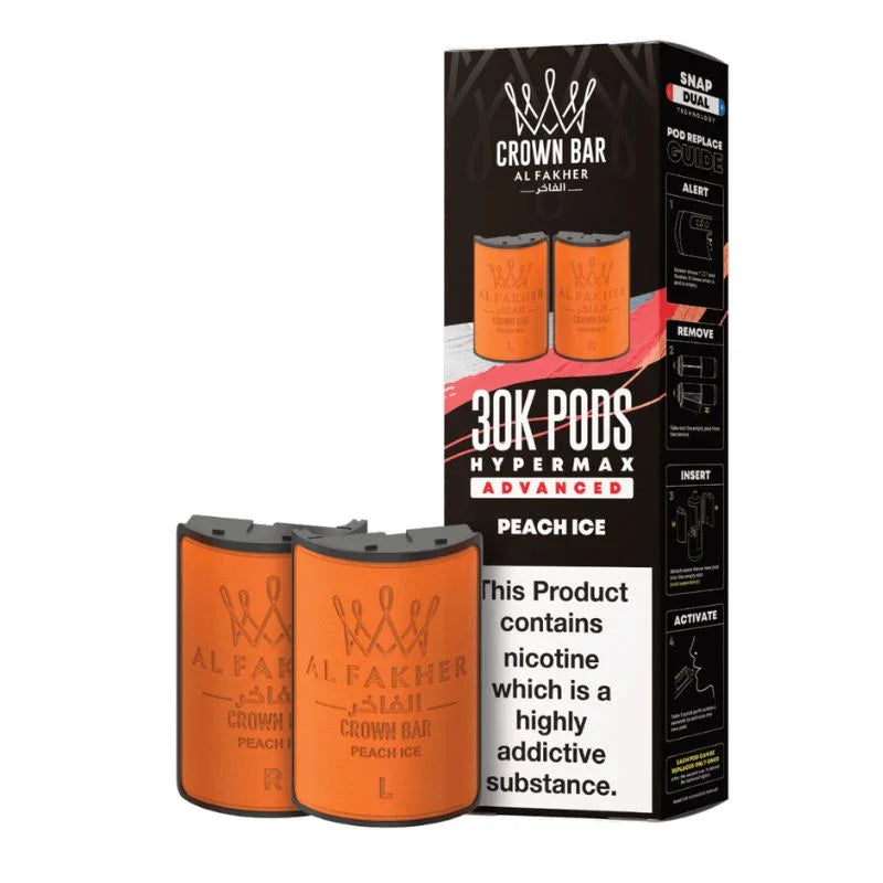 Al Fakher Hypermax 30k Refill Pods Peach Ice Flavour
