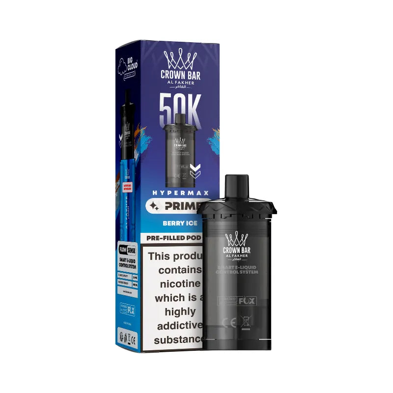 Al Fakher Hypermax Prime 50K Prefilled Pods Berry Ice Flavour