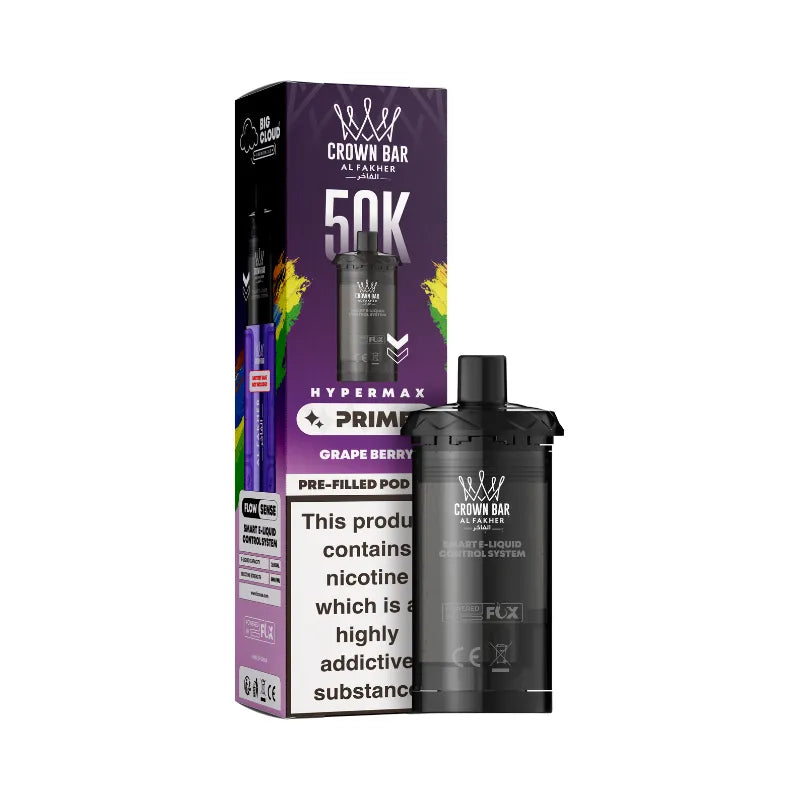 Al Fakher Hypermax Prime 50K Prefilled Pods Grape Berry Flavour