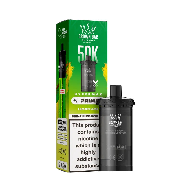 Al Fakher Hypermax Prime 50K Prefilled Pods Lemon Lime Flavour