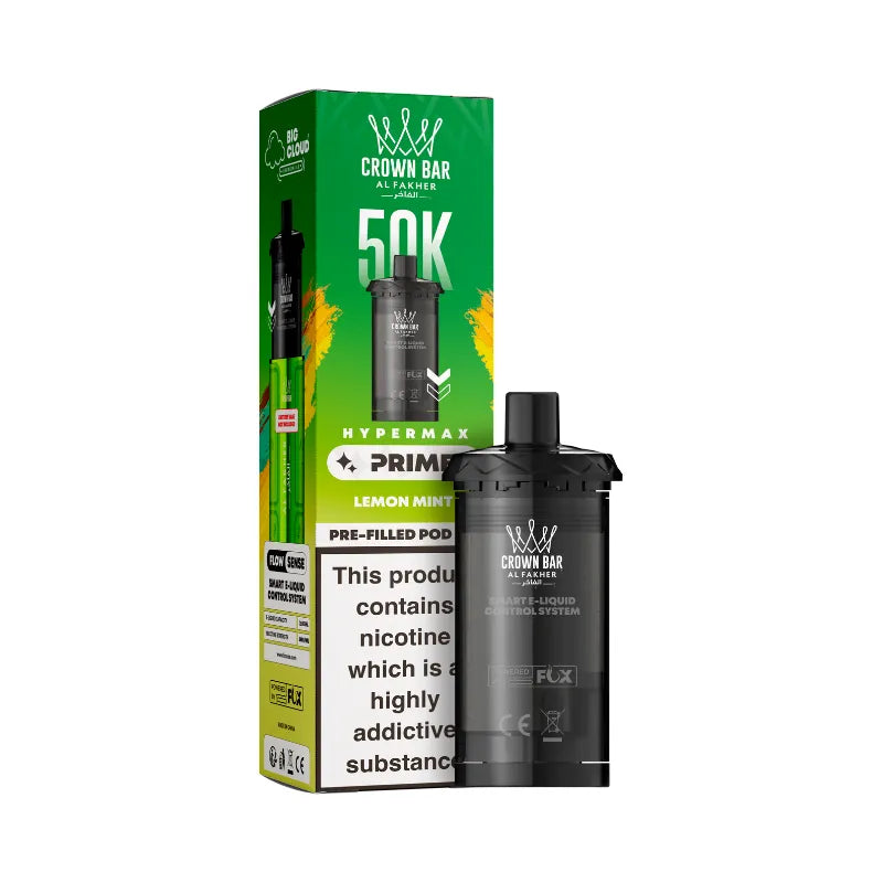 Al Fakher Hypermax Prime 50K Prefilled Pods Lemon Mint Flavour