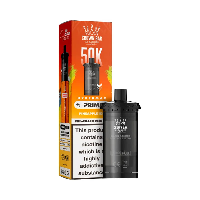 Al Fakher Hypermax Prime 50K Prefilled Pods Pineapple Ice Flavour