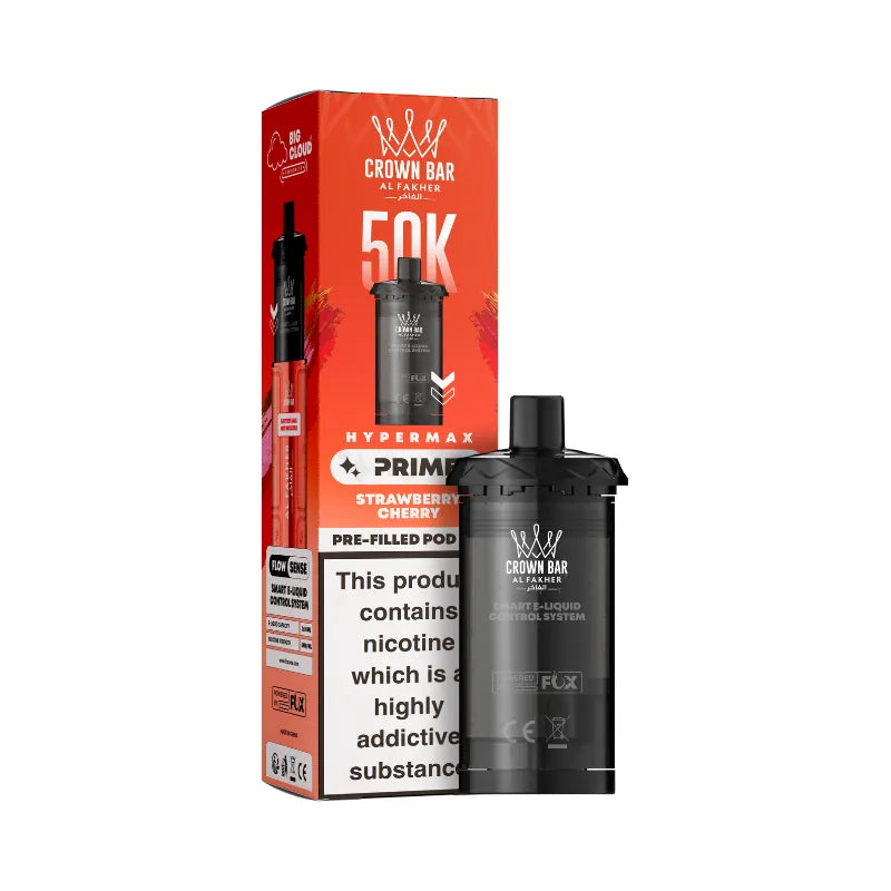 Al Fakher Hypermax Prime 50K Prefilled Pods Straw Cherry Flavour