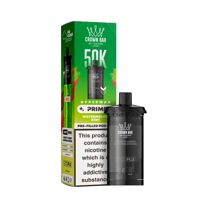 Al Fakher Hypermax Prime 50K Prefilled Pods Watermelon Kiwi Flavour