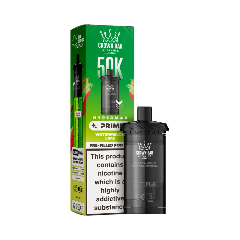 Al Fakher Hypermax Prime 50K Prefilled Pods Watermelon Lime Flavour