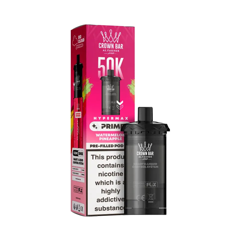 Al Fakher Hypermax Prime 50K Prefilled Pods Watermelon Pineapple Flavour