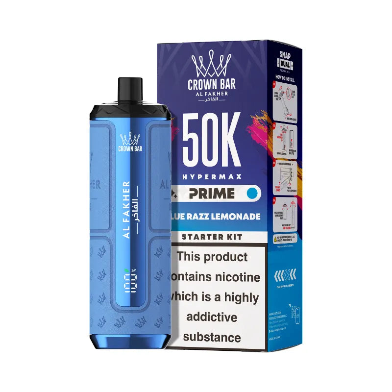 Al Fakher Hypermax Prime 50K Kit Blue Razz Lemonade Flavour