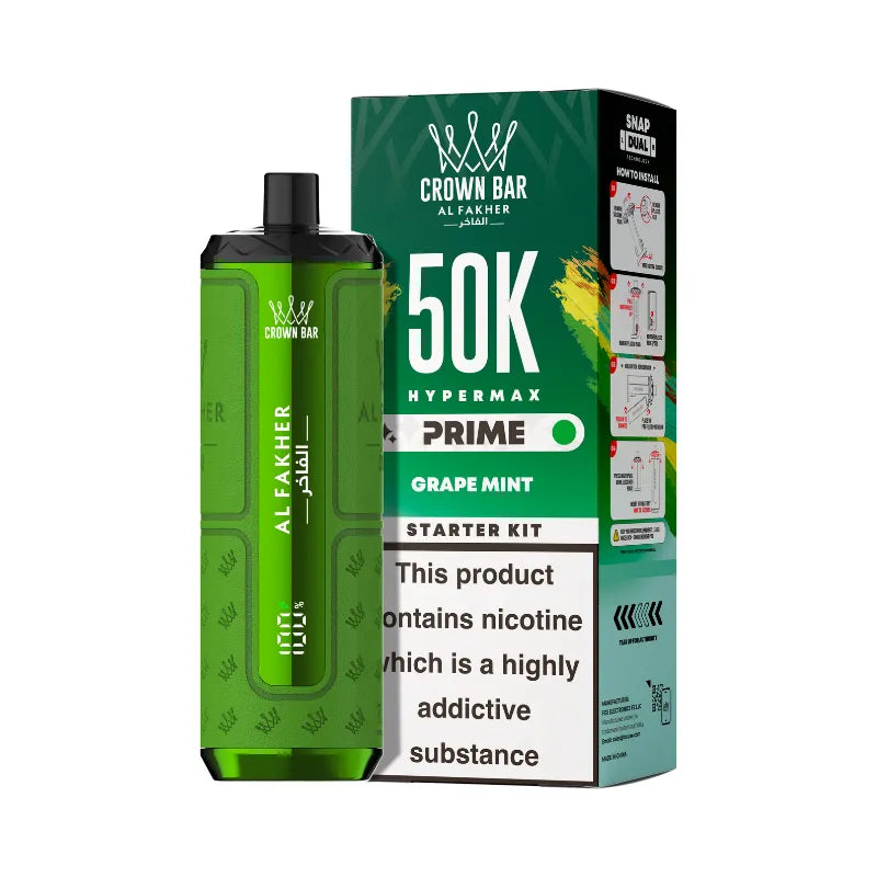 Al Fakher Hypermax Prime 50K Kit Grape Mint Flavour