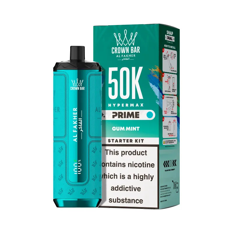 Al Fakher Hypermax Prime 50K Kit Gum Mint Flavour