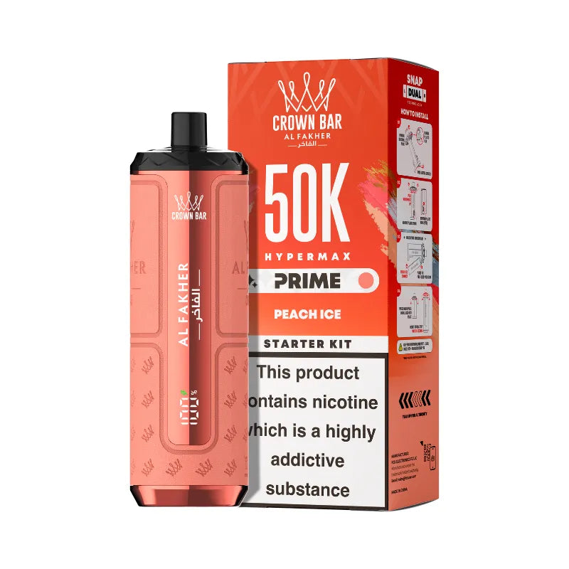 Al Fakher Hypermax Prime 50K Kit Peach Ice Flavour