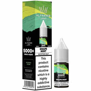 Al Fakher Nic Salt Grape Mint flavour bottle