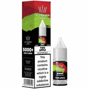Al Fakher Nic Salt Two Apple flavour bottle