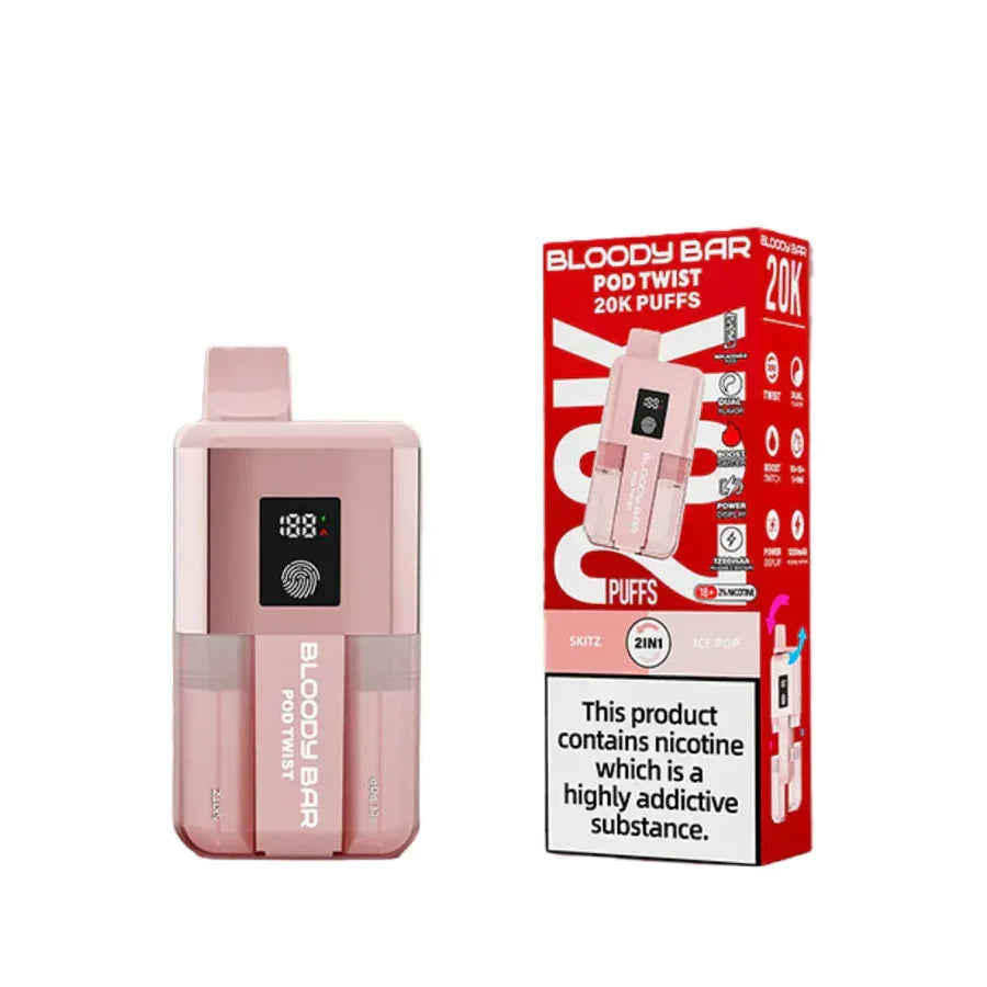 Bloody Bar Pod Twist 20000 Pod Kit Skitz And Ice Pop Flavour