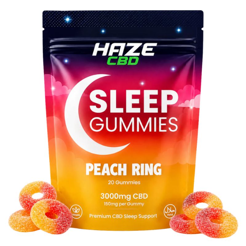 Haze CBD Sleep Gummies 3000mg Peach Ring