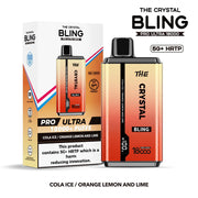 Crystal Bling Ultra 18K Prefilled Kit Cola Ice Orange Lemon Lime Flavour