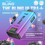 Crystal Bling Ultra Plus 30k Prefilled Kit Blackcurrant Cotton Candy / Blue Raspberry Flavours