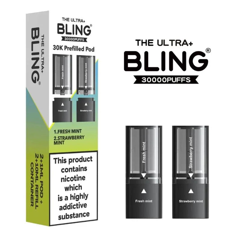 Bling Ultra Plus 30K Pods Fresh Mint / Strawberry Mint Flavour