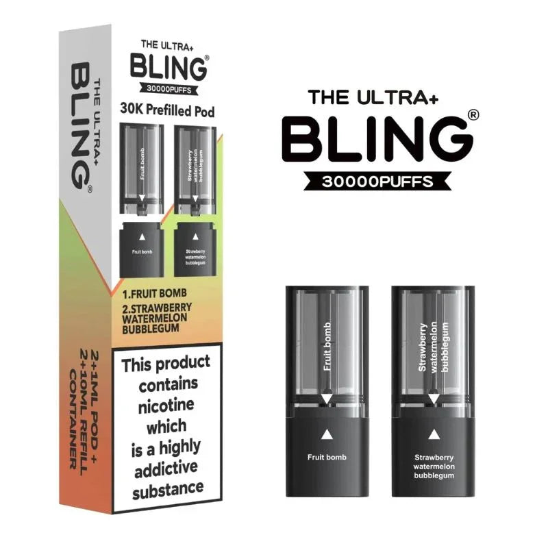 Bling Ultra Plus 30K Pods Fruit Bomb / Strawberry Watermelon Bubblegum Flavour