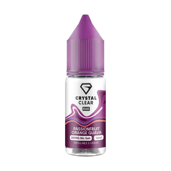 Crystal Clear Vape Juice Passionfruit Orange Guava Flavour