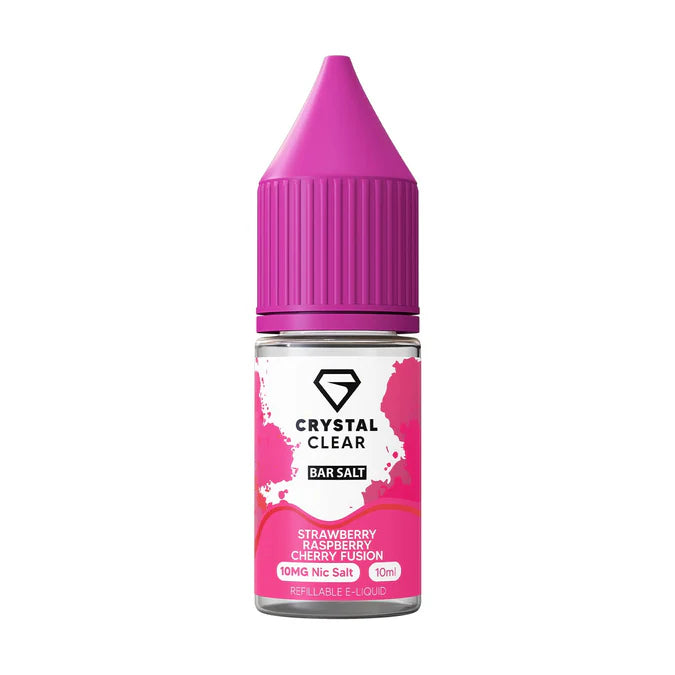 Crystal Clear Vape Juice Strawberry Raspberry Cherry Fusion Flavour