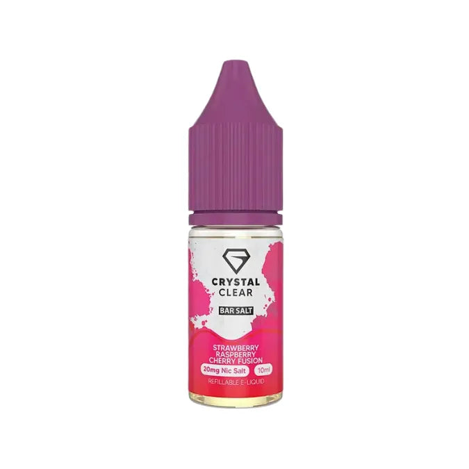 Crystal Clear Vape Juice Strawberry Raspberry Cherry Fusion Flavour